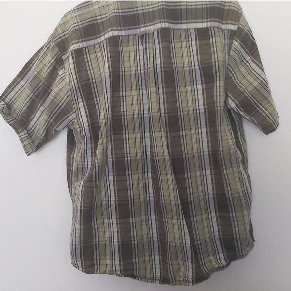 RETREAT | Men's Button Down Casual Shirt Green Plaid Size 15.5 Medium - Picture 7 of 8